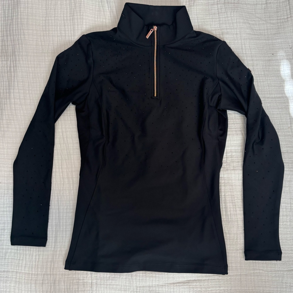 KYLIE - BASE LAYER LONG SLEEVE | BLACK CRYSTAL - ROSE GOLD - Picture 2 of 5